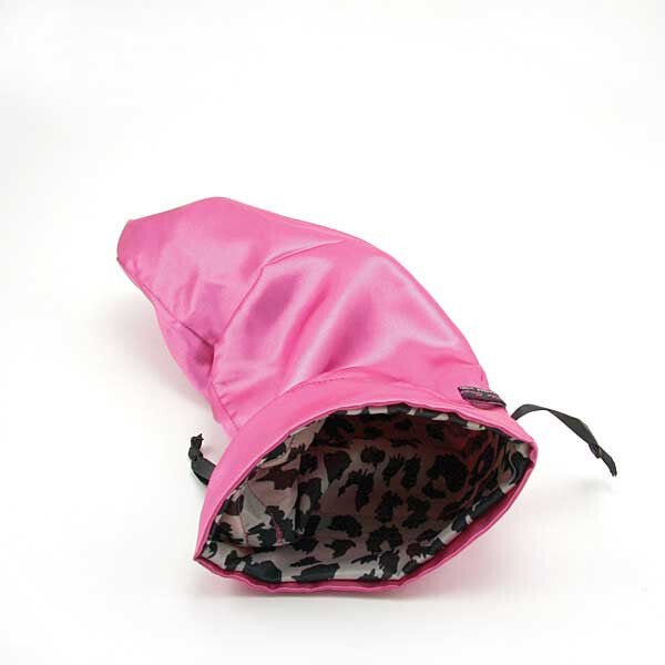 Toy Tote XL Fushia w/leopard print lining