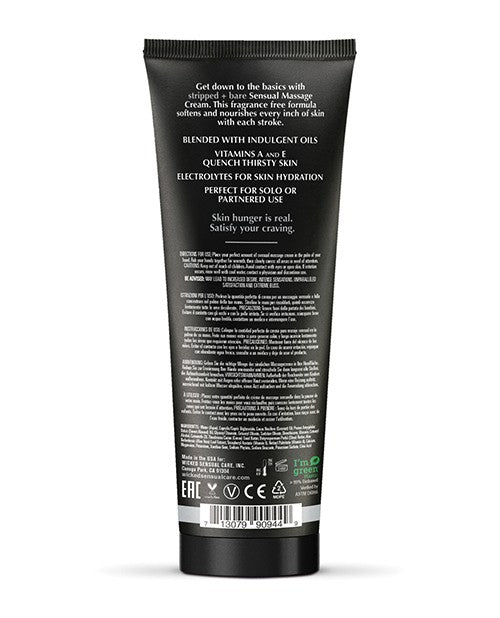 Sensual Care Stripped & Bare Unscented Massage Cream