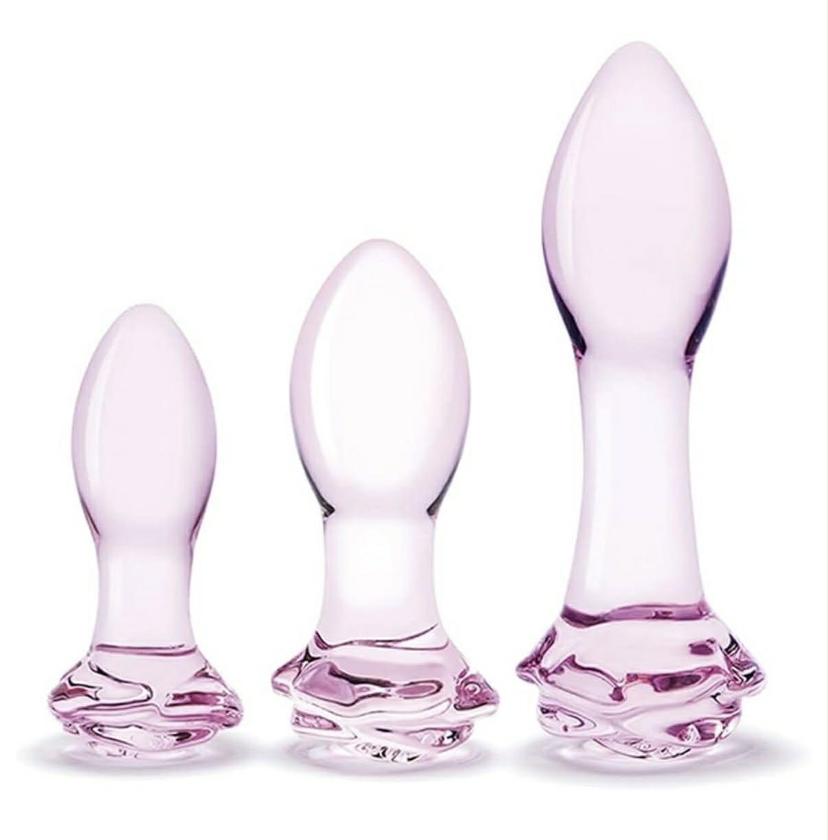 Rose Plug Glass 3 Piece Set